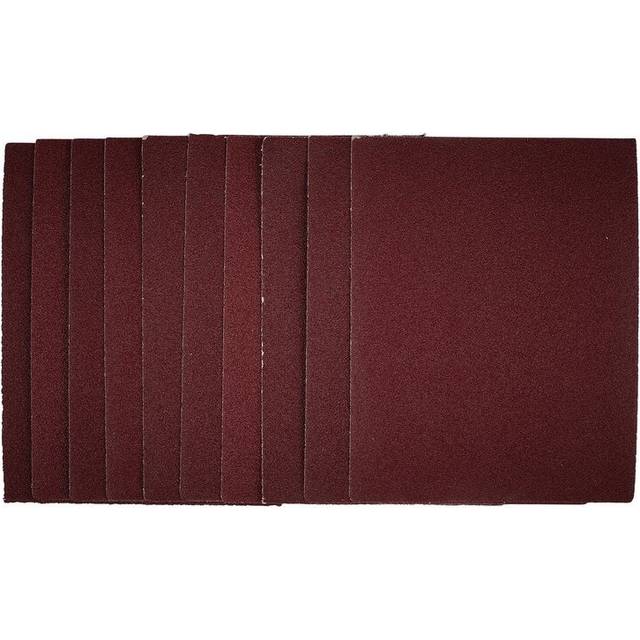 Draper 54717 1/4 Sanding Sheets, 115 x 150mm, 80 Grit (Pack of 10)