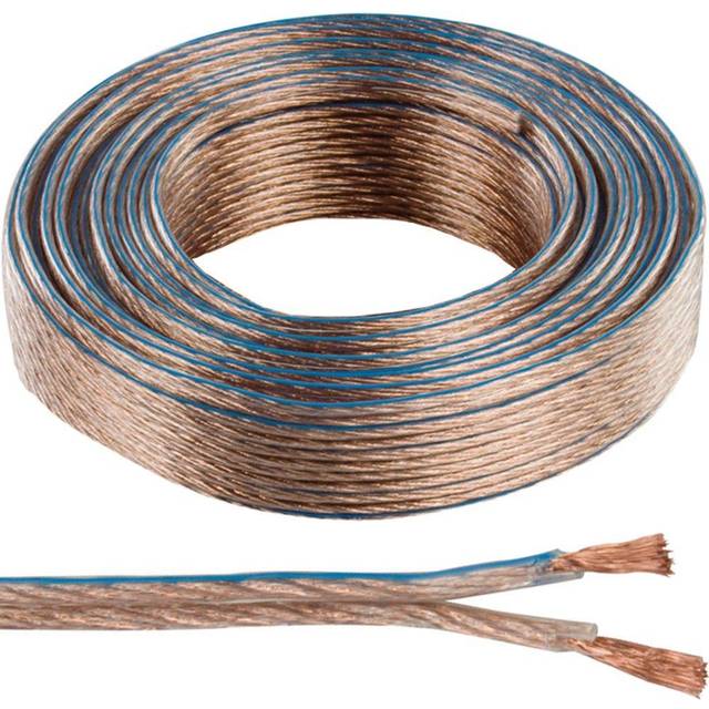 50m Quality Speaker Cable 2.5mm 14 AWG Wire Reel Drum Amp HiFi Loud CCA Strands - Multi - One Size