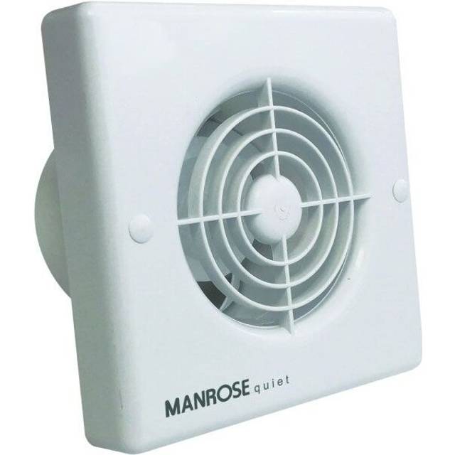 Manrose 4.8W Quiet Axial Bathroom Extractor Fan with Humidity Control - QF100H