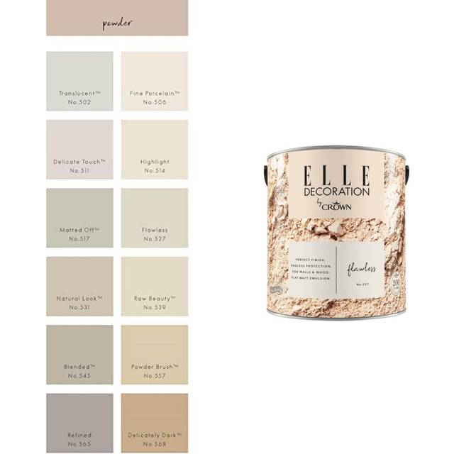 Elle Decoration Fine Porcelain 506 Flat Matt Emulsion Paint 2.5L - ELLE Decoration by Crown - Cream