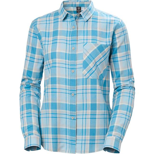 Helly Hansen Women's Lokka Organic Flannel Shirt Black XS - Mellow Grey Black