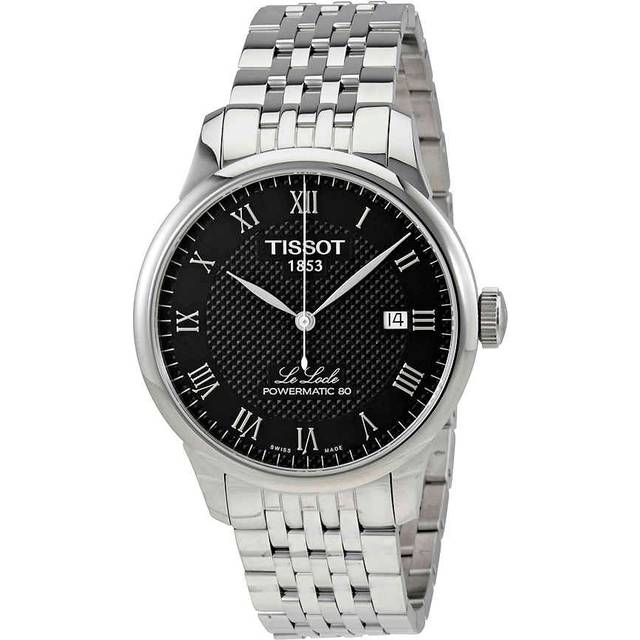 TISSOT Le Locle Powermatic 80 Black Dial SS Men's Watch T006.407.11.053.00 / T0064071105300 - Single Color - Standard