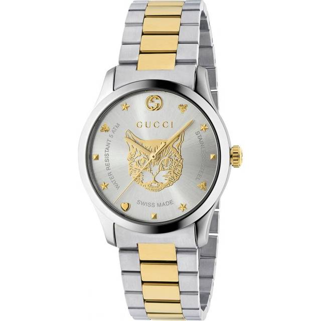 Gucci YA1264074 G-Timeless Two-Tone Unisex Watch - Silver & Gold - One Size
