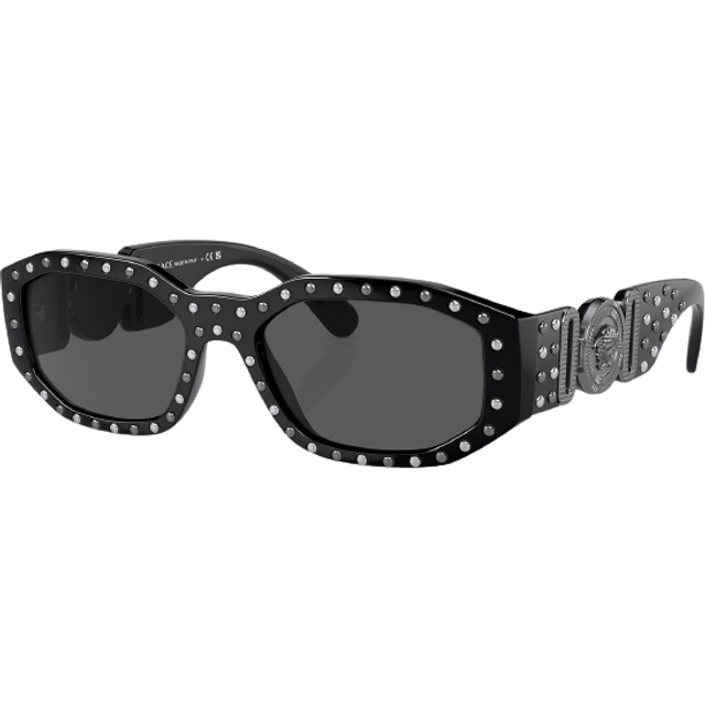 Versace Dark Grey Geometric Unisex Sunglasses VE4361 539887 53 (Dimension: 7.0000x4.0000x3.0000 inches)