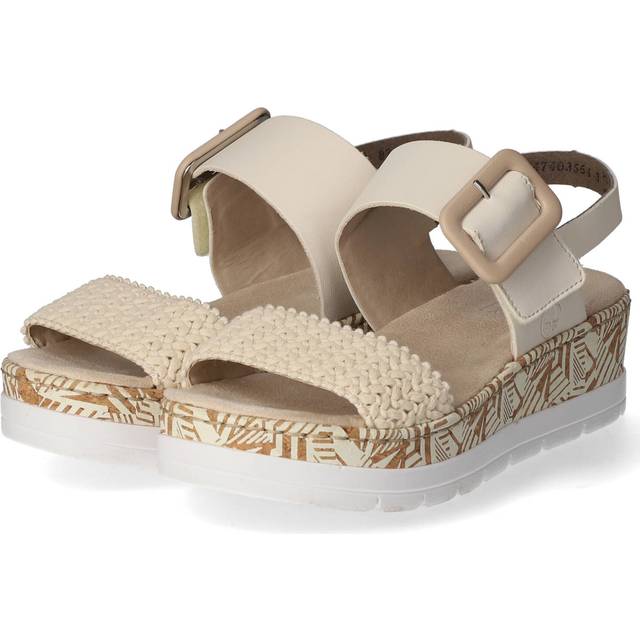 Rieker V3950 creme/porslin, Beige, 38 EU