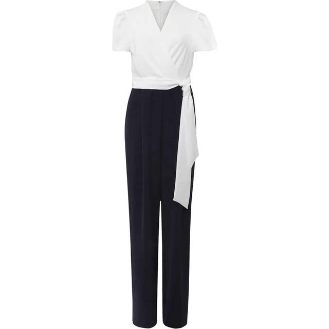 Phase Eight Women's Eloise Wide Leg Jumpsuit - Navy/Ivory - 26