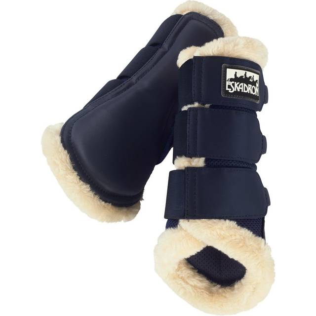 Closed horse gaiters in mesh with faux fur Eskadron - Noir