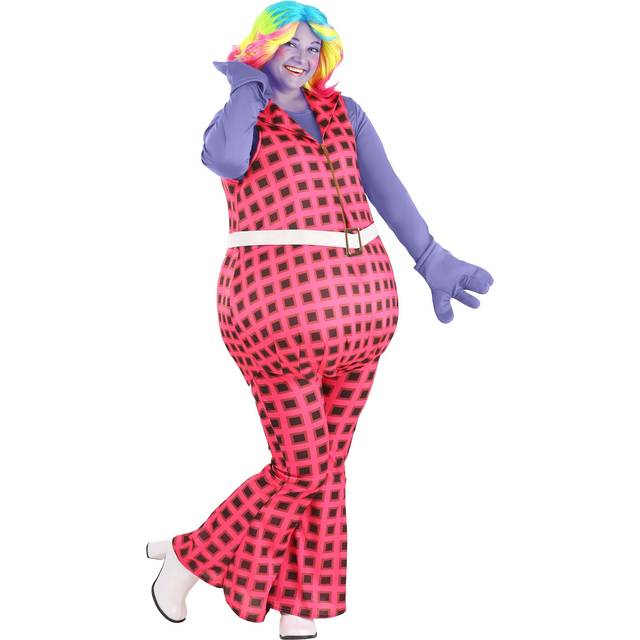 Women's Plus Size Trolls Lady Glitter Sparkles Costume - Black&#47;Pink&#47;Purple (3X)