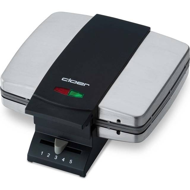 Cloer 1445 2 Pcs Steel/black 2 930 Watt Våffeljärn