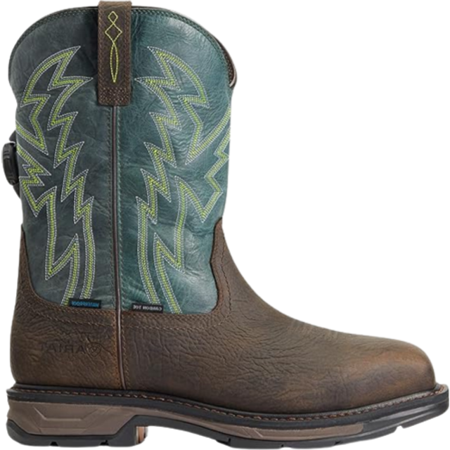 Ariat Mens WorkHog XT BOA Waterproof Carbon Toe Work Boot Bruin Brown/