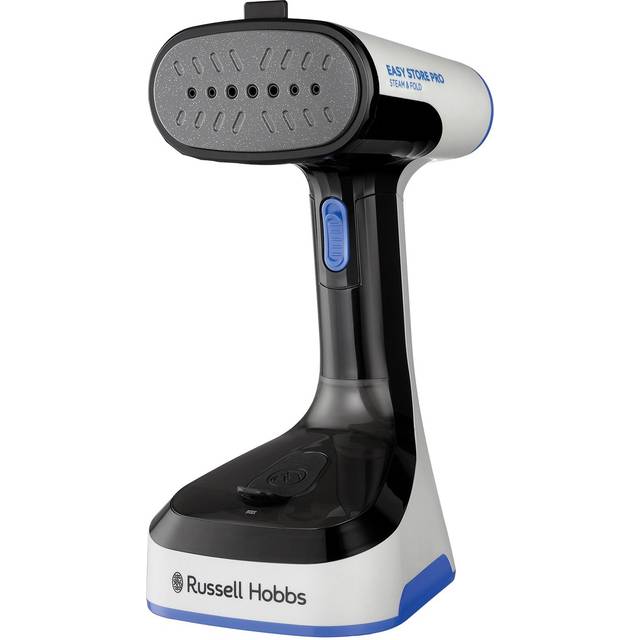 Russell Hobbs Steam Genie Easy Store Klädångare (ingen strykbräda behövs, hopfällbar, redo att användas på 45 sekunder, prestandaindikator, kompakt för hem och handresa)