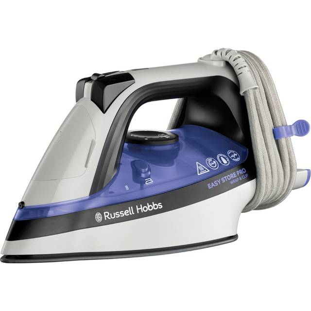 Russell Hobbs Easy Store Wrap & Clip Steam Iron, 320ml Water Tank, 180g Steam Shot, 40g Continuous steam, 2.5m Cord, 2400W, 26730