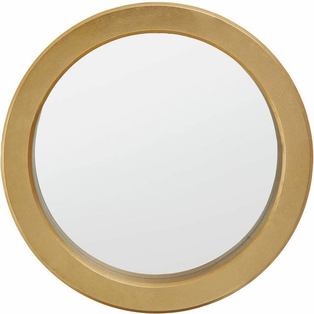 Elegant Round Wall Mirror, Versatile Slim Mirror, Easily Maintained Wall Mirror, Compact Mirror for Home - Gold - One Size