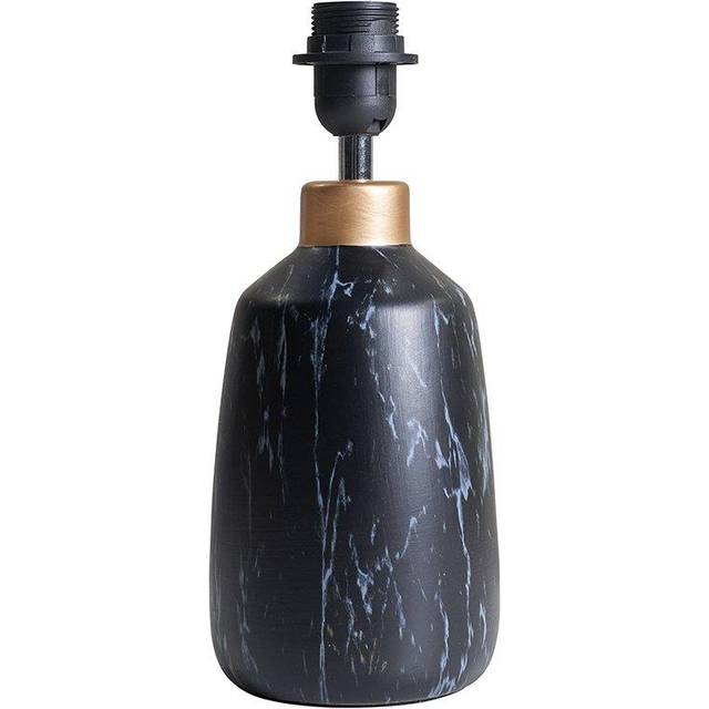 Valuelights - Selma Modern Copper Caped Black Marble Effect Table Lamp Base