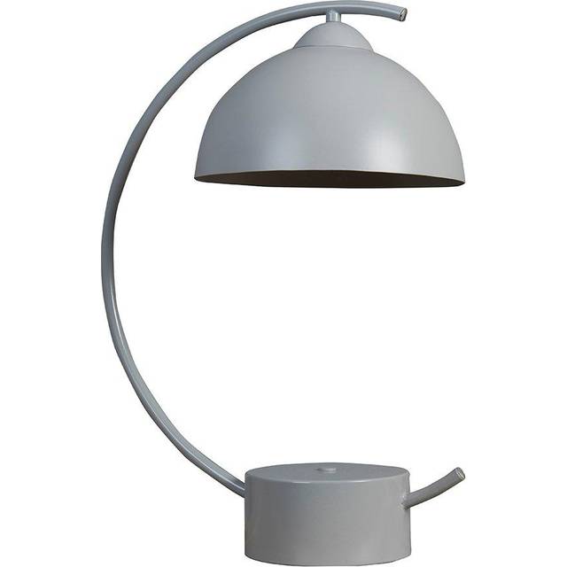 Lua Contemporary Matt Grey Crescent Frame Dome Table Lamp
