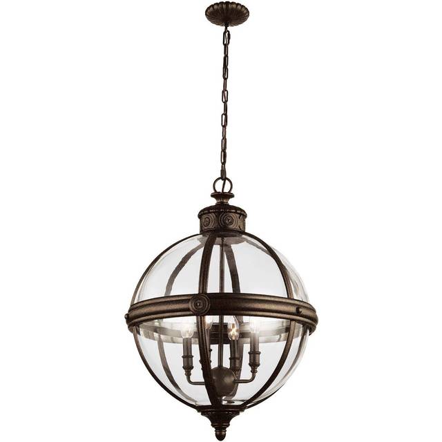 4 Bulb Chandelier Hanging Pendant LIght British Bronze LED E14 60W Bulb