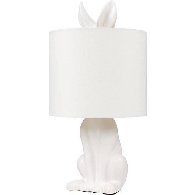 Chesnut Ceramic Hare 48cm Table Lamp - White (31.5cm H X 27cm D)