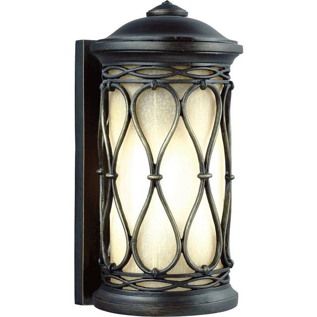Outdoor IP44 Wall Light Sconce Aged Bronze LED E27 75W Bulb Outside External