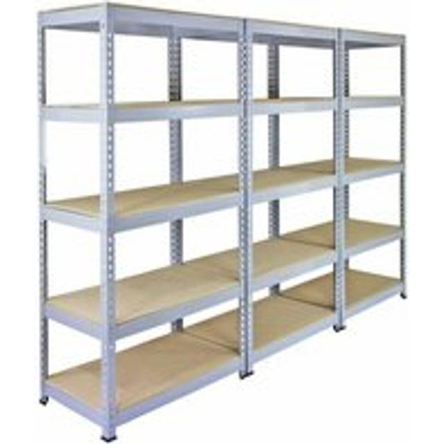 Monster Racking 3 X Q-rax Metal Racking Units 90 X 50 X 180Cm Grey, Grey