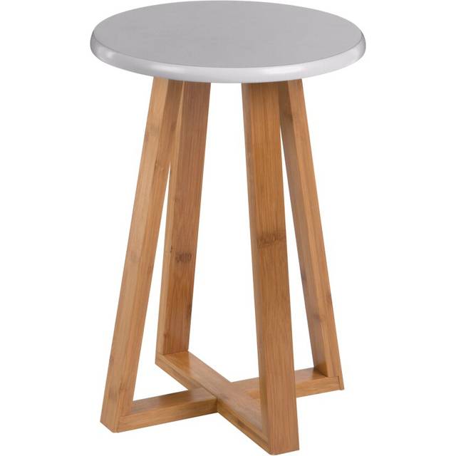 Viborg Bamboo Round Stool - Grey - One Size
