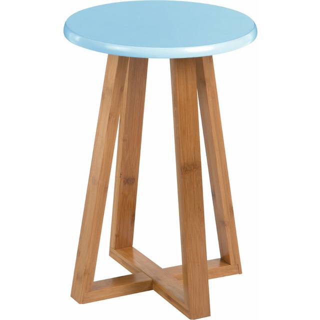 Viborg Bamboo Round Stool - Baby Blue - One Size