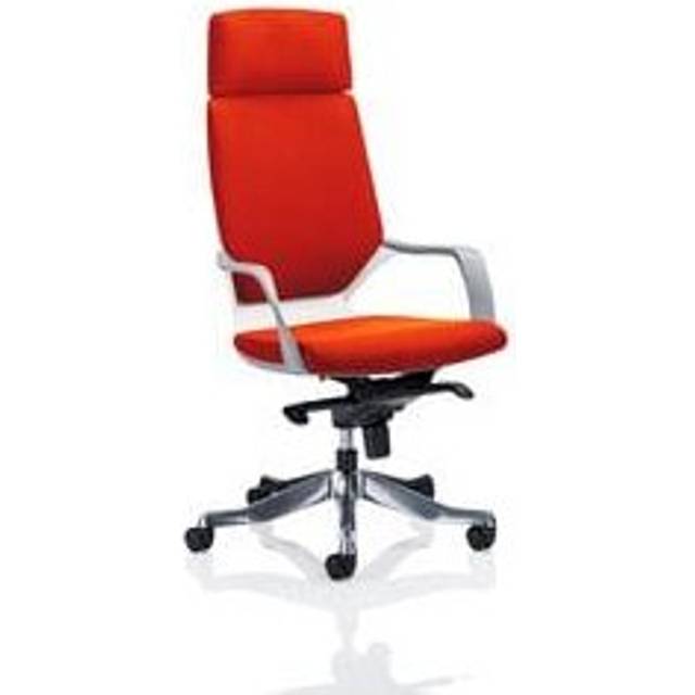 Xenon Executive White Shell High Back with Headrest Fully Bespoke Colour Tabasco - Tabasco Orange
