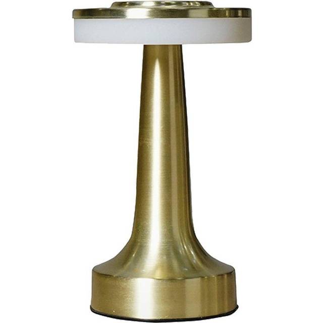 ValueLights Talence Brass LED Garden Table Lamp - Gold - 20.5 x 12 x 11.5cm