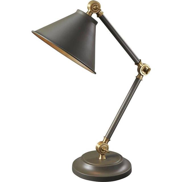 Table Lamp Moveable Up Down Desk Bedside Light Dark Grey Aged Brass LED E27 60W