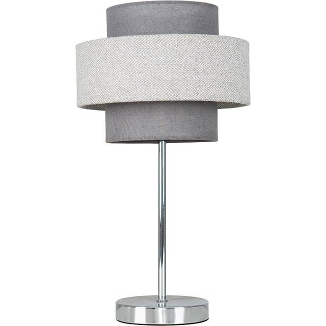 Weaver Grey Table Lamp Touch On/Off Dimmable - One Size