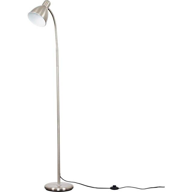 Modern Brushed Chrome Adjustable Reading Craft Floor Lamp
