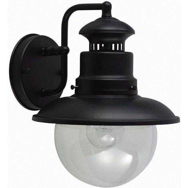 Outdoor IP44 Wall Light Sconce Black LED E27 60W Bulb Outside External d01131