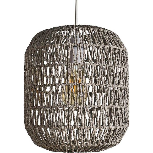 Cabral Rope Grey Ceiling Light Pendant - One Size