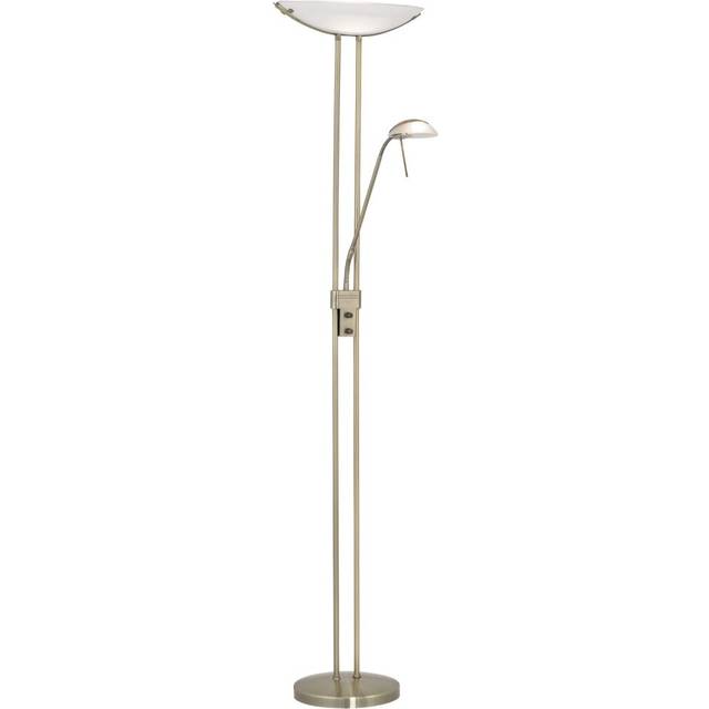 Floor Lamp Light Colour Bronzed Shade White Satin Glass Bulb R7S G9 1x230W 1x33W