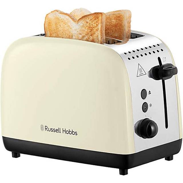 Russell Hobbs 26551 Long Slot 2 Slice Lift Look Toaster in Cream