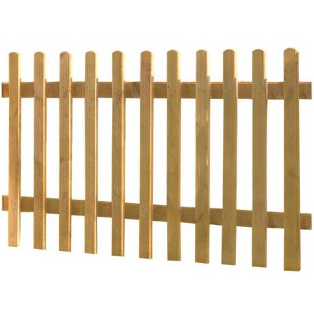 6ft x 3ft (1.83m x 0.9m) Pale Picket Fence Panel - Pack of 3 FSC® certified