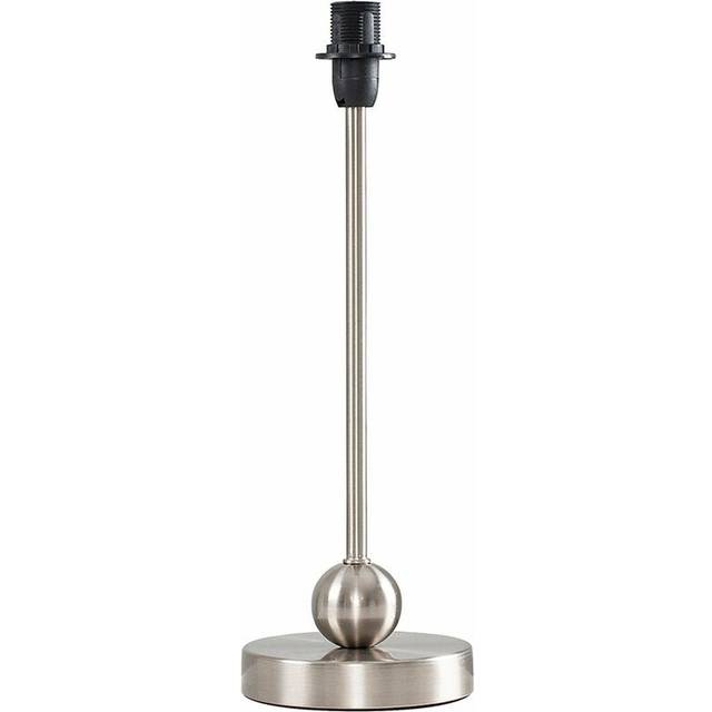 Modern Brushed Chrome Single Stem Metal Ball Table Lamp Base