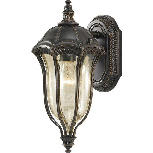 Outdoor IP44 Wall Light Sconce Walnut LED E27 100W Bulb External d00613