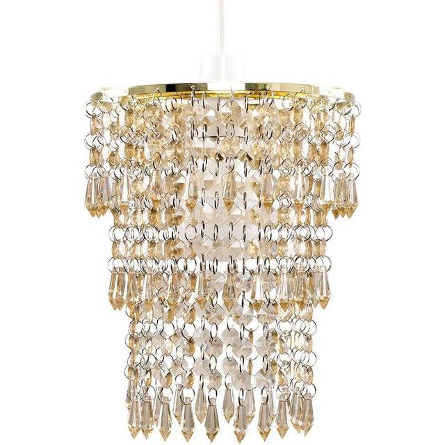 Minisun - Modern Decorative Gold And Champagne Jewel Acrylic Bead Ceiling Pendant Light Shade