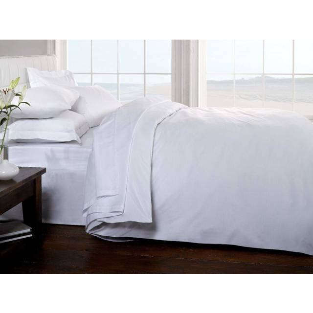 Brighton Hill Egyptian Cotton Super King Size Bed White Duvet/Quilt Cover, White