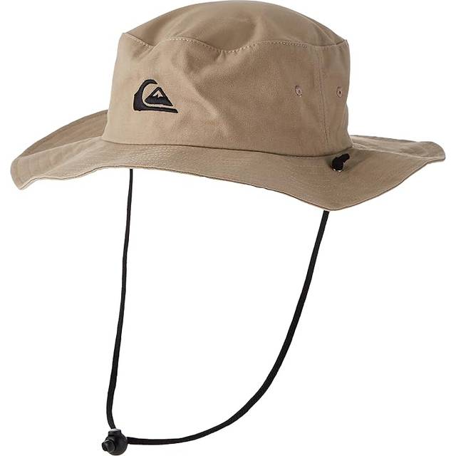 Quiksilver mens Bushmaster Protection Floppy Visor Bucket Sun Hat  Kha