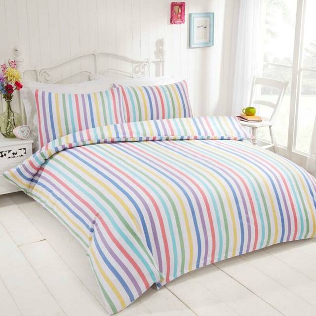 Rapport Home Candy Stripe Bc Duvet Set King Multi, Multi