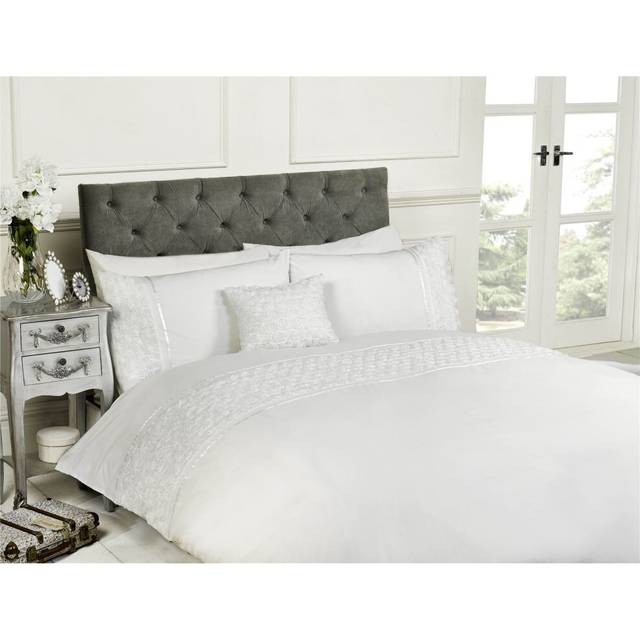 Rapport Home Super King Limoges Duvet Set - White, White