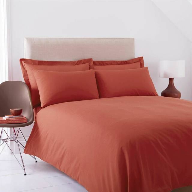 Martex Charlotte Thomas Poetry Plain Dyed Single Aubergine Duvet Cover Set - 137 X 200cm  - King, Red
