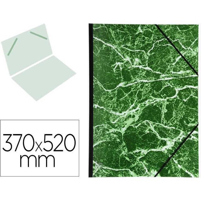 Exacompta Art Folder 635E Cardboard 370mm x 520mm Green Pack of 10