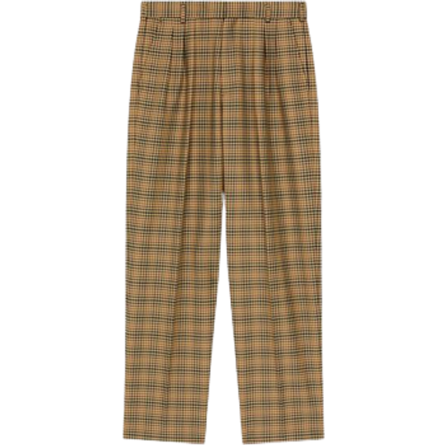 Caramel Plaid Stylish Trousers