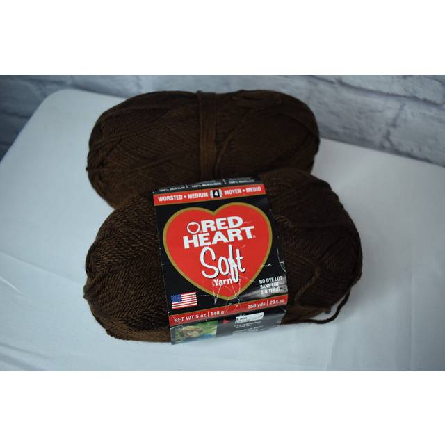 Red Heart Soft Yarn-Chocolate