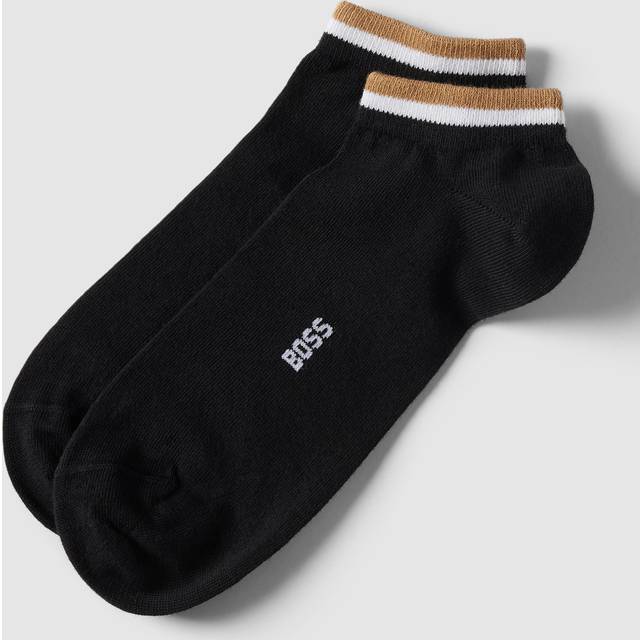 BOSS for man. 50491192 Pack of 2 pairs of Stripes Socks black (43-46), Homewear, Cotton
