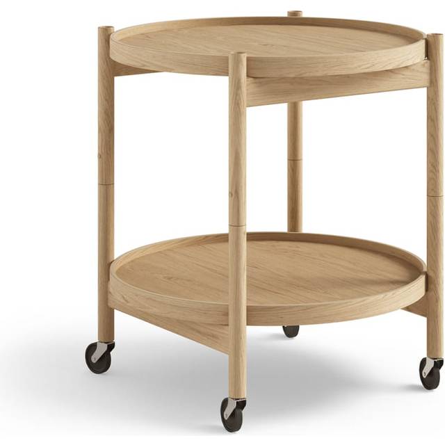 Brdr. Krüger Bølling Tray Table model 50 rullbord ek olja, oljat ekstativ - Beige