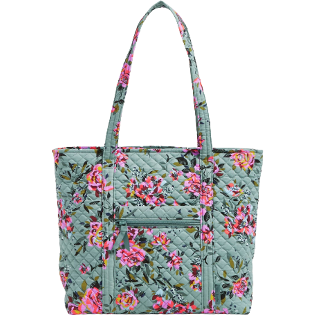 Vera Bradley Women's Cotton Tote Bag  Rosy Outlook - Recycled Cotton  One Size