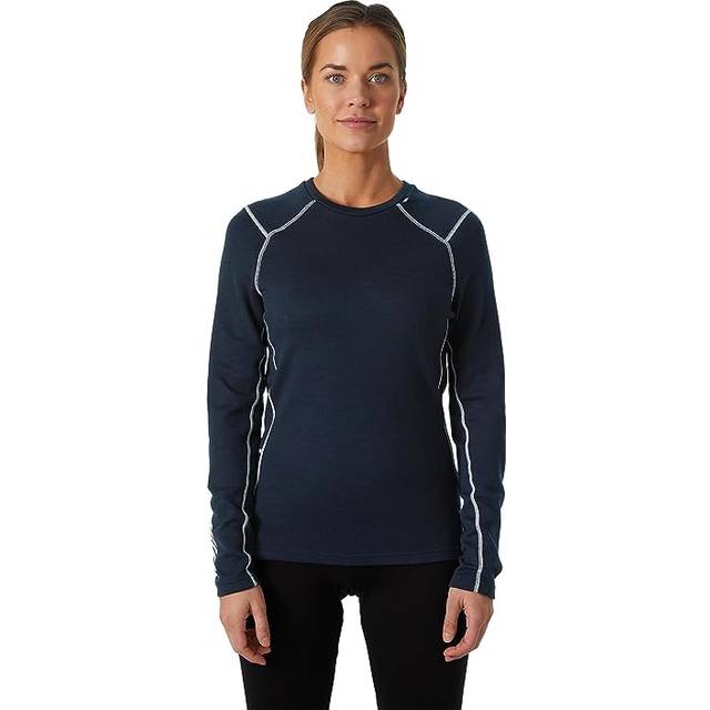 Lifa Merino Midweight Crew W Navy (L) - Blå (L)